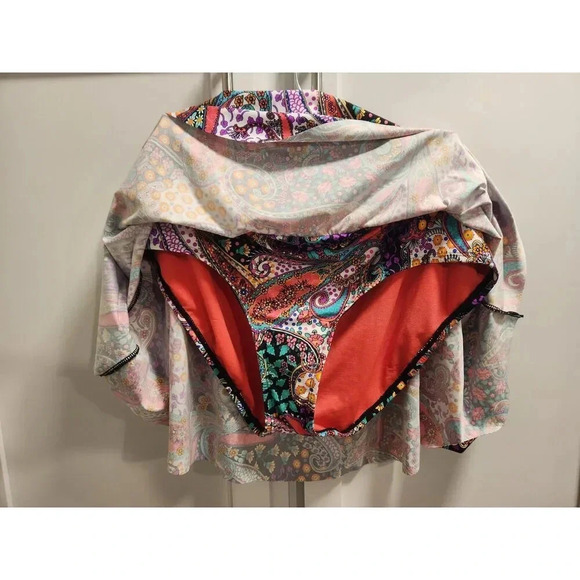 NWT Kenneth Cole Paisley Tummy Control Swim Shorts 1X - Picture 4 of 12